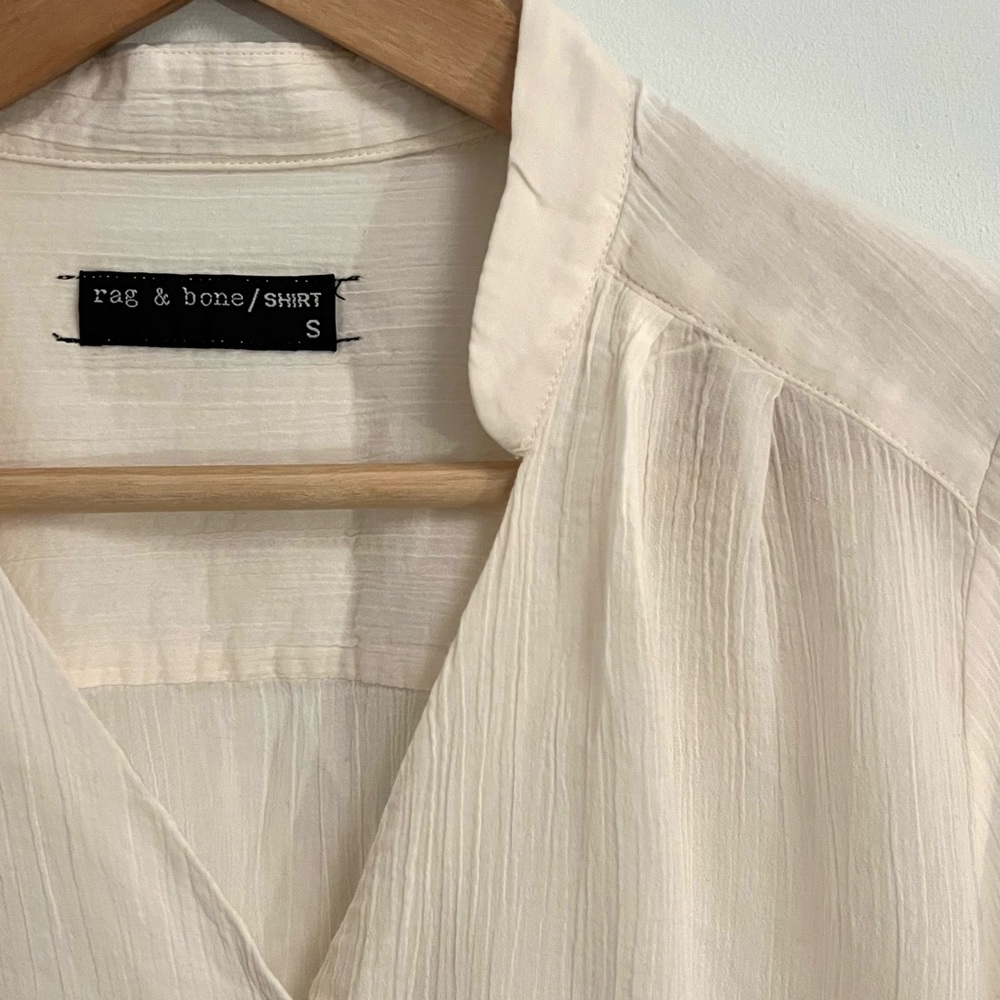 Rag & Bone Band Collar Blouse - Picture 2 of 7